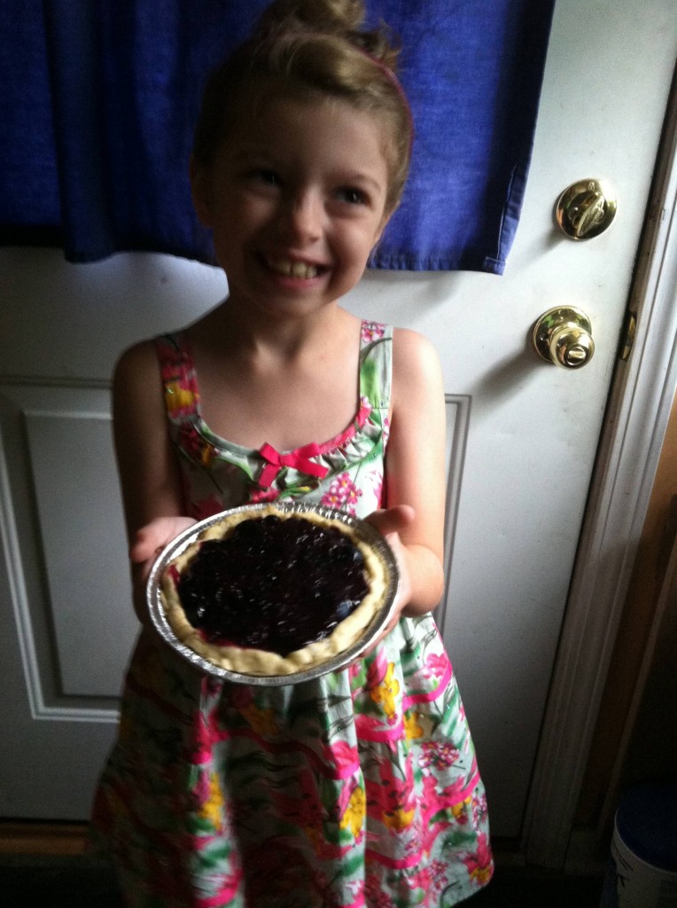 Emma with her little Blueberry Pie